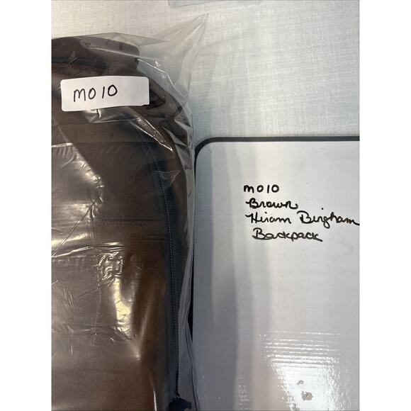 Hiram Bingham Belmond Train Brown Suede Feel Backpack Travel Daypack School Bag - Picture 12 of 12